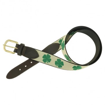 Saybrook Leather Tab Web Belt