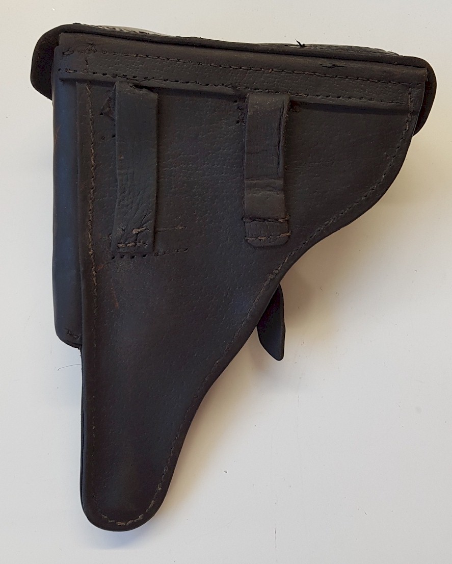 German WW1 Black Leather P-08 Luger Holster – Original