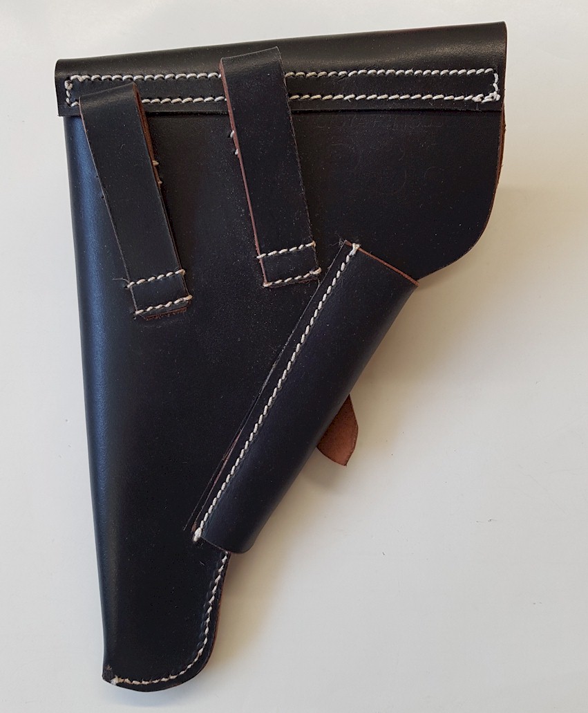 German P38 Soft Shell Black Holster – Leather