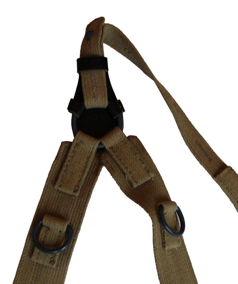 WW2 GERMAN TAN AFRIKA WEB CANVAS Y-STRAPS