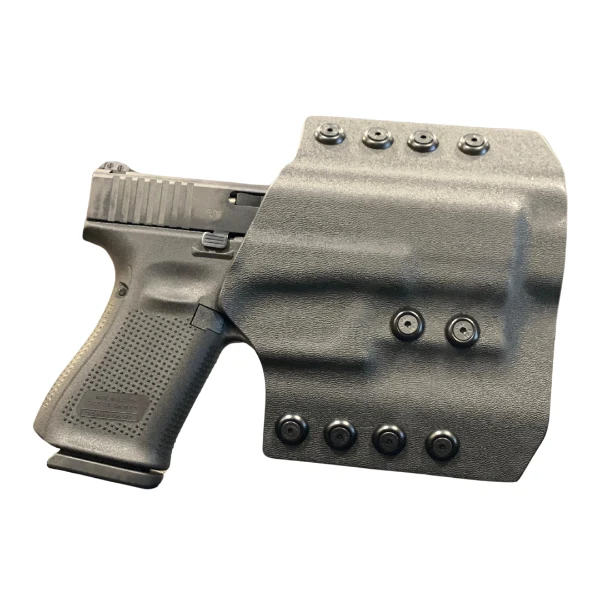 Gun & Flower Kydex OWB w Leather Holster for Glock 17/22/31 | Black